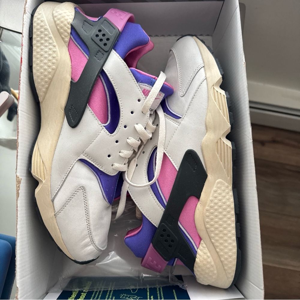 Nike Air Huarache Run PRM Playful Pink Blue Joy Sail White FB9697-001 14M 15.5W